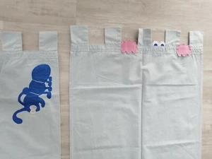 Ikea Kindergardine Hellblau Raupe Vorhang stoff Schals Schnecke Baby - Bild 1 von 7