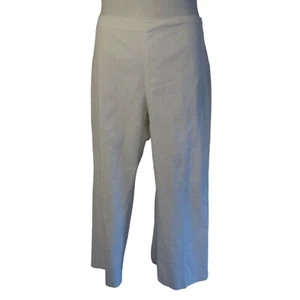 St. John Sport 16 White Side Zip Crop Length Pants Stretch - Picture 1 of 3