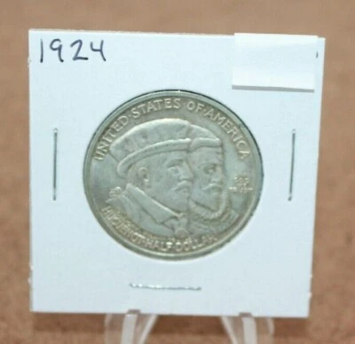1924 Huguenot Commemorative Half Dollar Coin  [062WEJ] - Image 1 of 4