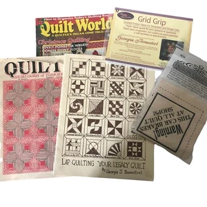 Vintage Quilt Patterns Notions Lot - Heirlooms of Tomorrow - Lap Quilting - Grid - Bild 1 von 10