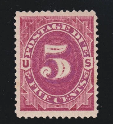 US J25 5c Postage Due 1891 Issue Mint PF Cert VF OG NH SCV $290 - Image 1 of 3