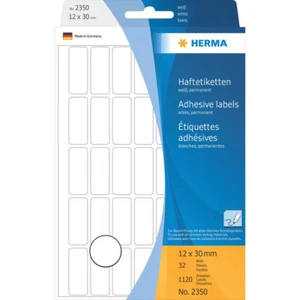 Herma 2350 Haftetiketten 12 x 30 mm weiß 32 Blatt 1120 Etiketten skl. NEU & OVP - Bild 1 von 5