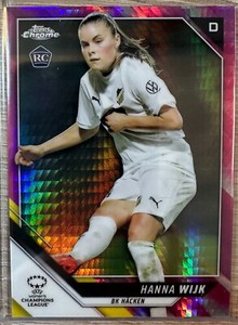 HANNA WIJK 2021-22 TOPPS CHROME UEFA WOMEN'S PINK PRIZM RC #150/150 SP! #78