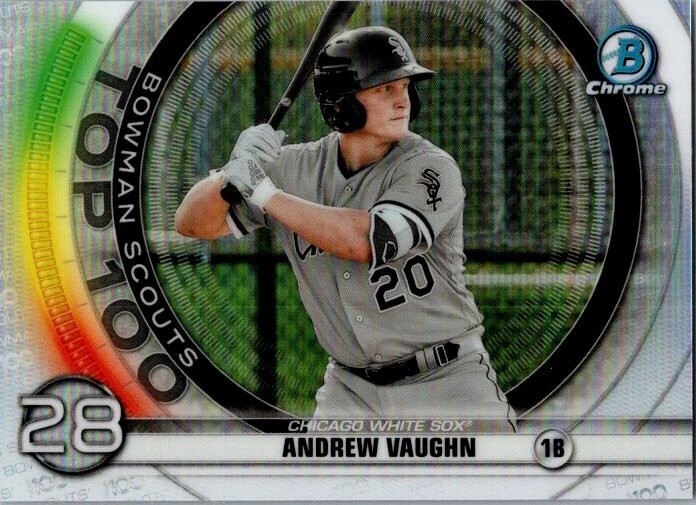 2020 Bowman - Bowman Scouts Top 100 Chrome Andrew Vaughn #BTP-28 (RC) - Image 1 of 1
