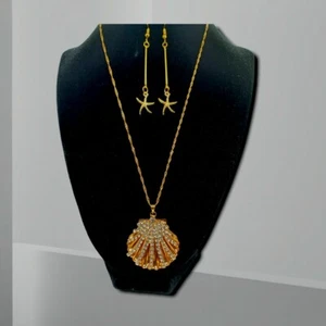 Rhinestone Seashell Jewelry Set - Picture 1 of 11