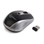Gembird MUSW-002 Optic Wireless Mini Notebook Mouse in Black and Silver