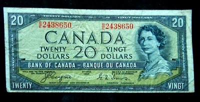 Canada $20, 1954. Devil's Face banknote - Image 1 of 2