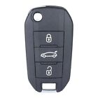 For Peugeot 208 308 508 3008 5008 433MHz ID46 3 Button Flip Remote Car Key Fob