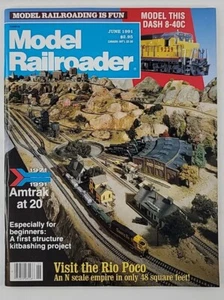 Vintage Model Railroader Magazine June 1991 Train Hobbyist Miniature - Picture 1 of 16