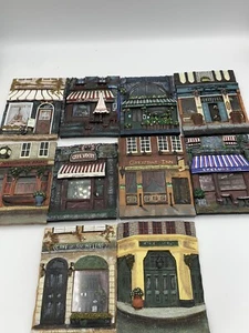 Lot von 10 Mark St. John Französisch Paris Ladenfronten Harz 3D Kunst Wandtafeln - Bild 1 von 6