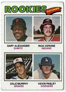 1977 Topps #476 Rookie Catchers - Gary Alexander/Rick Cerone/Dale Murphy/Kevin