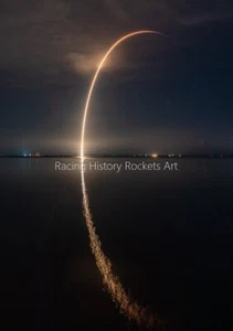 2023 15 de julio 8x10 FOTO EN VUELO SPACEX STARLINK 5-15 RAYA TOMADA B-1060-16 - Imagen 1 de 1