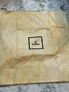 Vintage FENDI Yellow Drawstring Dust Bag Handbag Cover - Picture 1 of 8