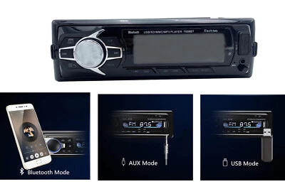Autoradio Bluetooth 1 DIN AUX USB MP3 Stereo Auto telecomando display LCD 7008 - Immagine 1 di 4