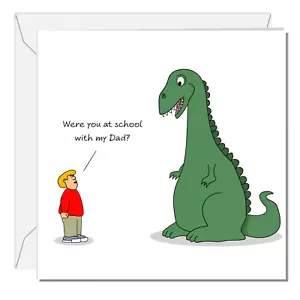 Funny Dad Birthday Card / Father's Day Card - Dad Dinosaur from Son - Humorous - Picture 1 of 6
