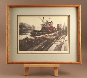 William E Ryan W.E. "Evening Reflections" 1977 Framed Signed Print 17X21 NICE - Picture 1 of 8