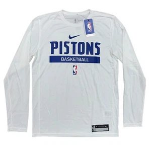 Nike Detroit Pistons Team Issued Practice Warm Up T Shirt PE, Size Md DQ7050-100 - Picture 1 of 3