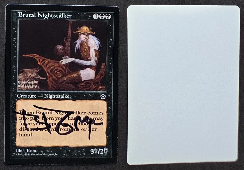 Signed MTG Magic Brom Artist Proof _ Portal 2 Second Age _ BRUTAL NIGHTSTALKER - Image 1 of 2