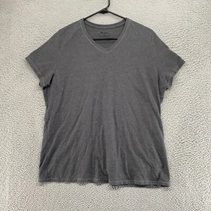 Champion Shirt Womens 1X Gray V-Neck Cotton Blend Gym Casual Short Sleeve - Picture 1 of 12