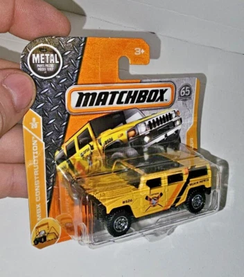 Matchbox MBX Construcción 8/20 (2017) Amarillo Hummer H2 SUV Concept Car 43/125 Foto 1 de 3