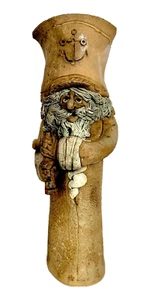 Studio Figural Ancient Mariner Nautical Pottery Sculptural Vase, 12-1/4" Signed - Picture 1 of 10