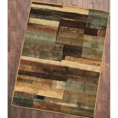 Alfombra moderna Lodge Cabin rústica multicolor **ENVÍO GRATUITO** Foto 1 de 2