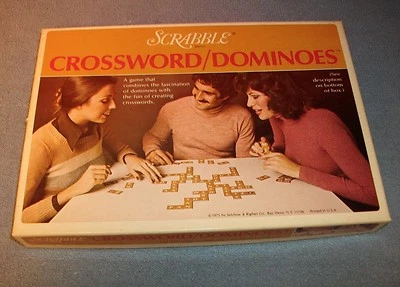 Vintage 1976 Scrabble Crossword Dominoes Game Selchow & Righter - Image 1 of 4