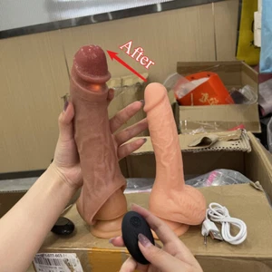 Vibrating Cock-Girth-Enlarger-Enhancer-Penis-Extension-Extender-Sheath Sleeve US - Picture 1 of 22