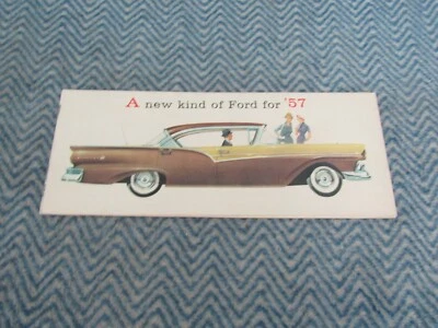 Ford Fairlane Skyliner 1957 Sunliner Ranchero techo rígido retráctil folleto de ventas Foto 1 de 3