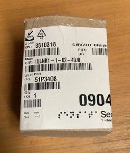 AIRPAX/SENSATA IULNK1-1-62-40.0 CIRCUIT BREAKER 40A 50/60HZ 250V - Picture 1 of 7
