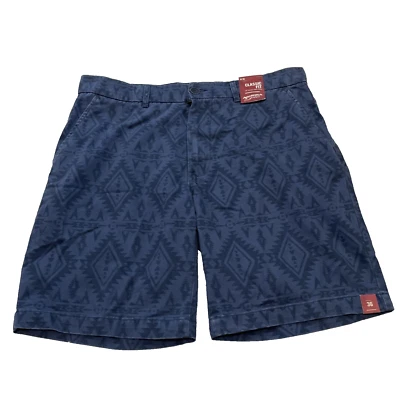 ARIZONA JEANS Shorts Men 36 Blue Aztec Tribal Southwestern Print Heavy Twill New - Image 1 of 4