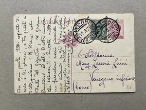 C) Intero postale Saint Rhemy Aosta 11.8.23 frazionario per Venegono  - Imagen 1 de 2
