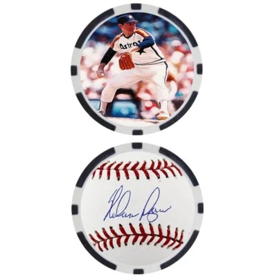 Ficha de póker de leyendas de béisbol firmada por Nolan Ryan Foto 1 de 2