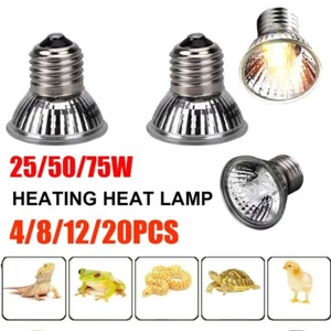 4/8/12/20PCS UVA UVB Sun Heat Lamp Bulb Full Spectrum Sun Reptile Lamp 25W50W75W - Picture 1 of 31