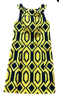 NUEVO Vestido Ralph Lauren Negro Etiqueta Geo Estampado Resort-12 Foto 1 de 4