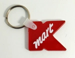 Vintage K-Mart KMart Red Letter "K" Rubber Keychain - 1.5" x 1.25" - Picture 1 of 5