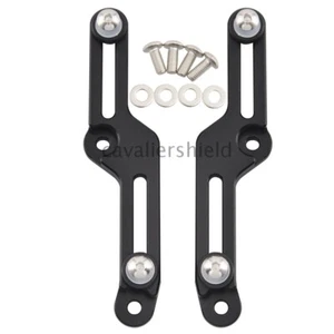 Motorcycle Black Aluminum Adjustable Windscreen Bracket for Honda CB500X 2017-up - Bild 1 von 12