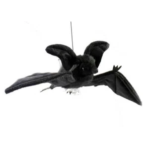 37cm Hansa Black Bat Hanging Realistic Soft Animal Huggable Cuddly Plush Toy - Picture 1 of 1