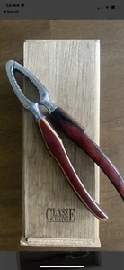 Nussknacker / Schälerzange - Italy Made Edelstahl / Mahagoni Vintage Gehäuse - Bild 1 von 7