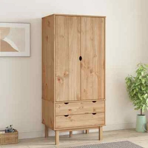 Wardrobe OTTA 76.5x53x172cm Solid Wood Pine - Picture 1 of 7