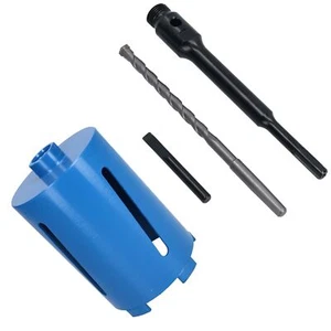 Cortador de taladro de núcleo de diamante seco de 107 mm x 150 mm con guía de árbol BSP SDS de 1/2 pulgada - Imagen 1 de 4