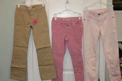 Pantalones ajustados de pana rosa talla 8 para niña de Sonoma Foto 1 de 4