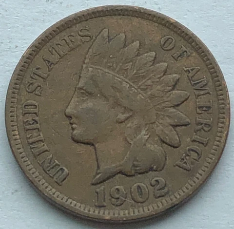 1902-P Indian Head Penny! 95% Copper! Average Circulated Conditioner Cover