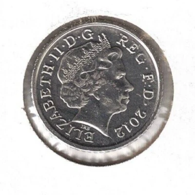 2012 Great Britain Brilliant Uncirculated 5 Pence QEII & Shield Coin! - Image 1 of 2