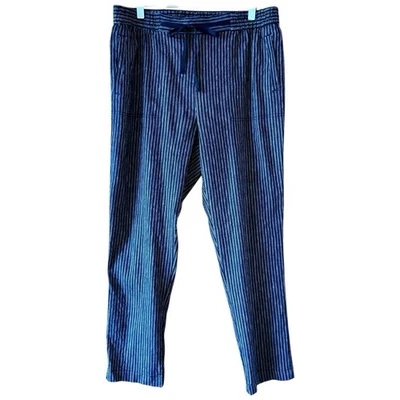 Sportscraft Pant Womens Size 14 Black Ticking Stripe Linen Mix Jogger Pockets - Image 1 of 4