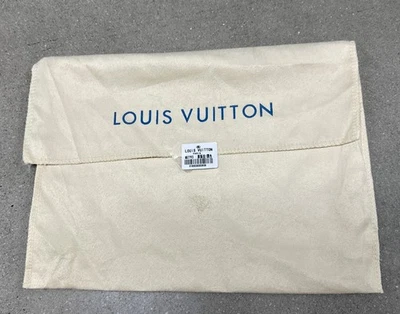 正品路易威登防尘袋中号 14 英寸 x 10.5 英寸米色棉质信封设计师 — 第 1/4 张图片