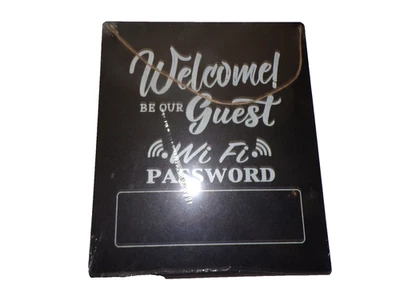 New Wi Fi Password hanging Chalkboard with Chalk 10 x 12 inch Black white CL1kid - Image 1 of 2