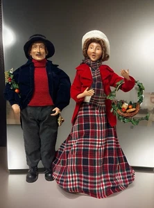 Set 2 Personaggi Vintage Cantieri Natale Vacanze Shopping 12” Alto Senza Marca - Foto 1 di 13