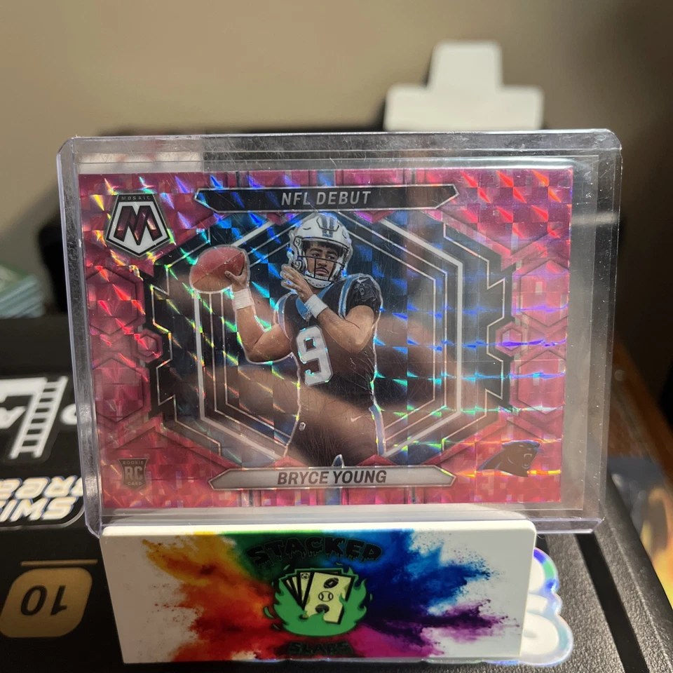 2023 Panini Mosaic - Nfl Debut Bryce Young #ND-2 Camo Pink Mosaic Prizm (RC) - Image 1 of 2
