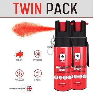2X Selbstverteidigungsspray große Reichweite krimineller Identifikator UK legal Selbstschutz Sp - Bild 1 von 6